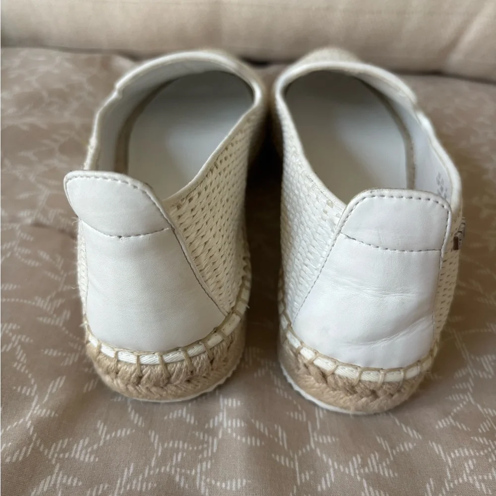 DKNY White Espadrille Flats